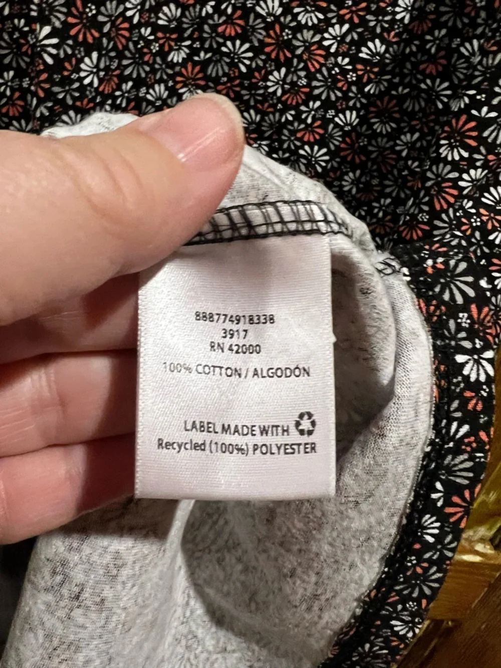 Basic Editions Black, White & Orange Floral Tank Midi Dress - Picture 3 of 5